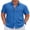 Blue, variant on COOFANDY Men' Button Up Shirts Short Sleeve Casual Beach Shirt Linen Vacation Shirts