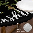 thumbnail image 3 of Yellow Sunflower Round Tablecloth, Fitted Table Cover with Elastic for 55"-60" Round Tables, Summer Flower Bee Sunshine Black Table Cloth Outdoor Indoor Dinning Party Waterproof Tablecloths, 3 of 7