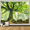 thumbnail image 1 of Tapiz de paisaje de árbol y bosque para colgar en la pared, decoración Hippie Boho, tapiz de tela grande, manta de tela estética para dormitorio, 1 of 4