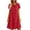 Red, variant on Oksale Linen Dresses for Women Casual Summer Bow Tie Midi Dress Elegant Cozy Breathable Short Sleeve Vacation Outfits Fashion Clothing Gray M
