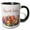 Black/White, variant on 3drose, Colorful Calla Lily Happy 90th Birthday, 11oz Two-tone Blue Mug