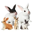 thumbnail image 3 of Juego de Figuras de animales perfecl 5 piezas conejitos Figuras educativas decoración, 3 of 8