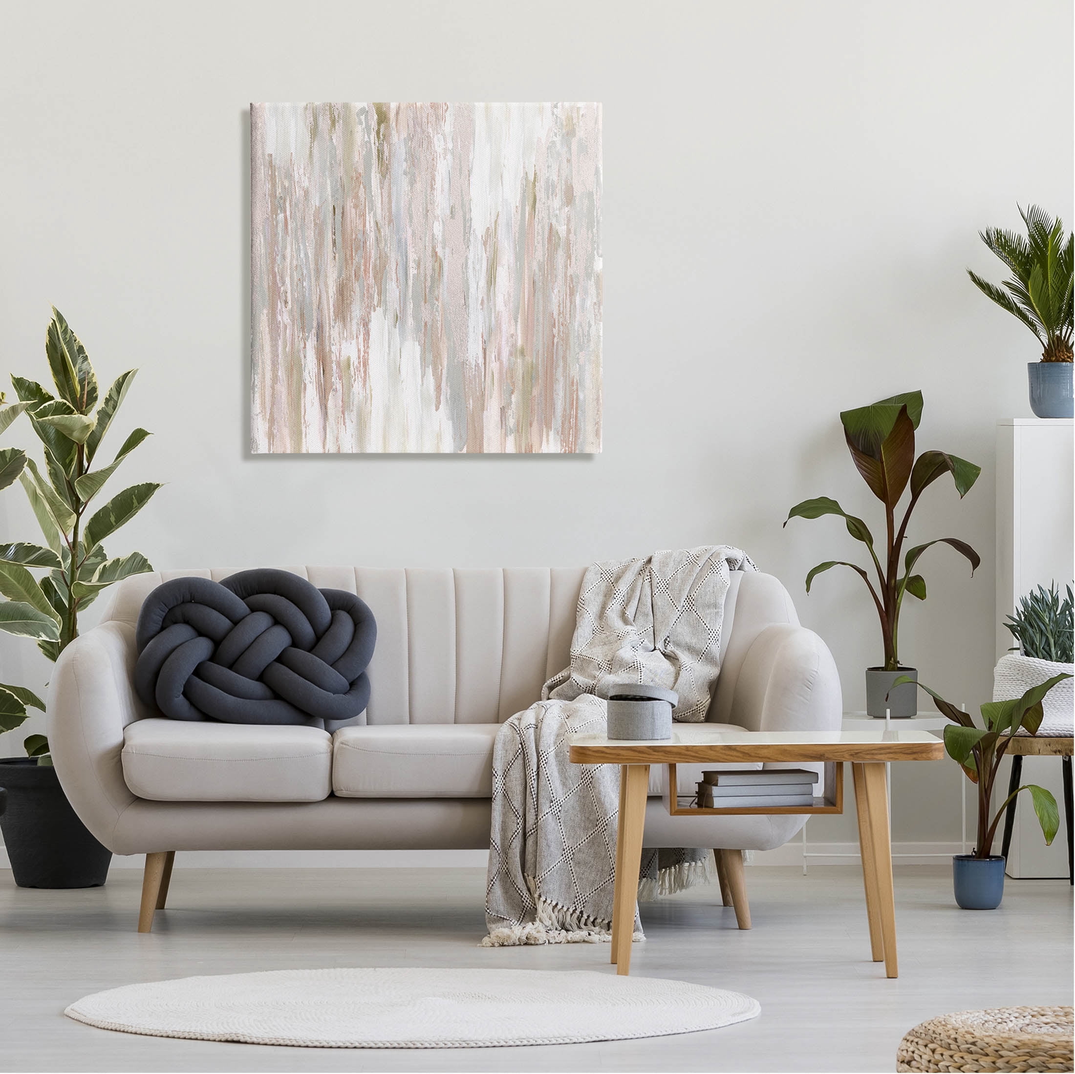 Stupell Industries Muted Abstract Rain Streaks Graphic Art Gallery Wrapped Canvas Print Wall Art, Design by Susan Jill