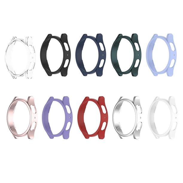 Marco de carcasa de reloj de cubierta de parachoques duro para Galaxy Watch5 Watch4 40 mm (blanco claro)