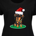 thumbnail image 4 of Inktastic Christmas Dachshund Dog Santa Women's Plus Size T-Shirt, 4 of 5