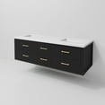 thumbnail image 6 of Castor 60 in W Black Double Bath Vanity and Cultured Marble Top, 6 of 10