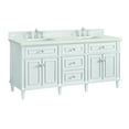 thumbnail image 6 of James Martin Vanities 72" Double Vanity, Bright White w/ 3 CM Lime Delight Quartz Top, 6 of 13