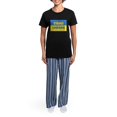 thumbnail image 4 of CafePress - Stand With Ukraine Pajamas - Women's Short Sleeve Print T-Shirt and Pants Dark Cotton Pajama Set, 4 of 7