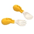 thumbnail image 1 of Juego de tenedor y cuchara para bebé Hukapapa con caja portátil Equipo de entrenamiento para bebés Juego de vajilla para niños con autoalimentación - Cebra, 1 of 5