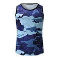 thumbnail image 3 of kpoplk Men's Workout Tank Tops Gym Sleeveless T-Shirts Fitness Bodybuilding Muscle Shirt Blue,L, 3 of 7