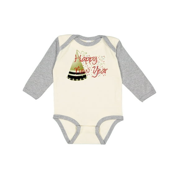 Inktastic Happy New Year Boys or Girls Long Sleeve Baby Bodysuit