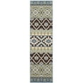 thumbnail image 6 of SAFAVIEH Veranda Dogon Geometric Indoor/Outdoor Runner Rug, Chocolate/Blue, 2'3" x 12', 6 of 9