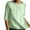 Green, variant on cfhntfmh Linen Shirts for Women Cotton Soft Crewneck Pleated Casual Tops Summer Loose Half Sleeve Basic T-Shirts
