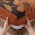 thumbnail image 3 of Cal.King Size Fitted Sheet Set - Thanksgiving 3 Piece Bedding Sets 16" Deep Pocket Fitted Sheet with 2 Pillowcases, Retro Fall Farmhouse Flowers Leaves Plants Brushed Microfiber Hotel Bed Sheets, 3 of 9