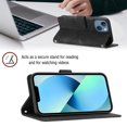 thumbnail image 3 of Feishell for iPhone 13 Wallet Case, Long Shoulder Strap Lanyard Card Slots Holder Crossbody Premium PU Leather Soft TPU Flip Folio Cover with Kickstand Magnetic Clasp Case for iPhone 13,Black, 3 of 9