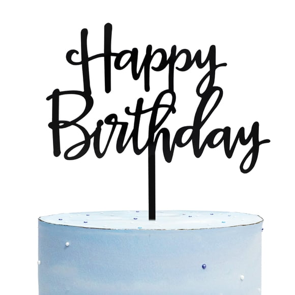 Cc Town Decoración Para Tarta De Feliz Cumpleaños, Acrílico Negro, Versátil, Para Decoración De Fiestas De Cumpleaños, Recuerdo Perfecto Para Tu Familia Y Amigos