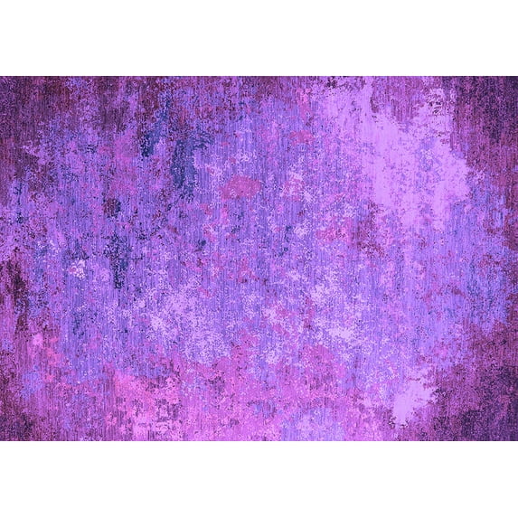 Ahgly Company Indoor Rectangle Oriental Purple Industrial Area Rugs, 7' x 10'
