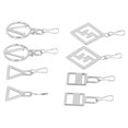 thumbnail image 4 of Cabezal de cremallera, 8 piezas de acero inoxidable, colgante de cremallera, tirador de cremallera, colgante de cremallera para ropa, rendimiento confiable, 4 of 14
