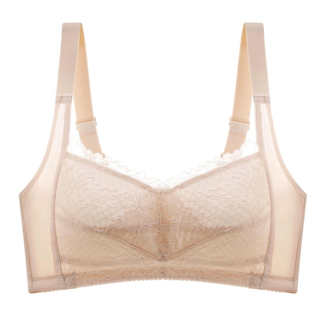 Timegard Plus Size Bras for Women No Underwire Lace Lightweight Full Coverage Comfort Daily Bralette