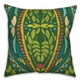 thumbnail image 2 of Creative Products Green Background Folk Pattern 20x20 Indoor / Outdoor Pillow, 2 of 3