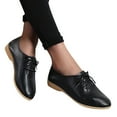 thumbnail image 4 of KELINFONG Women's Shoe Lace up Low Flat Heel Oxfords Formal Dress Business Work Office Shoes, 4 of 6