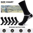 thumbnail image 5 of DIFFYBOX Men Cushioned Crew Socks 5 Pairs, Breathable Moisture Wicking Work Boot Socks for Hiking Running Sizes 10-13 & 13-15, 5 of 6
