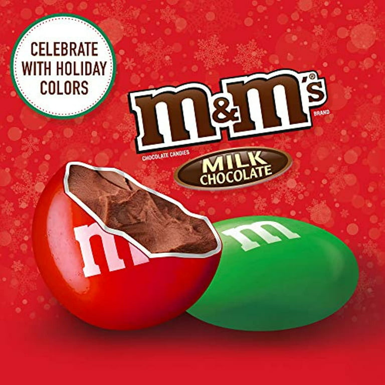 M&Ms Holiday Milk Chocolate Christmas Candy, Party Size, 38 Oz Resealable  Bag 