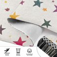 thumbnail image 6 of Yayeee Runner Rug for Bedroom 2'x6' Machine Washable Hallway Non Slip Mat, Beige Stars, 6 of 8