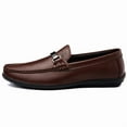 thumbnail image 3 of Men's Casual Loafers Slip On Leather Shoes Lightweight Driving Shoes Moccasins Classic Penny Loafer Flats Boat Shoes Outdoor Walking Shoes, 3 of 13