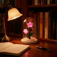 thumbnail image 5 of Preserved Florals Night Light | Mini LED Ambient Lamp | Warm Soft Glow for Home Decor, Bedroom, Desk, Festive Accent | 4.33 x 7.09 in | Eco-Friendly, Battery Operated, 5 of 6