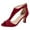 Red, variant on XIMIN Women's High Heels Sandals with Ankle Strap Back Zipper Sexy Kitten Heel T-strap Open Toe Dressy Summer Comfortable Party Shoes Prom Formal Heeled Sandal Pumps