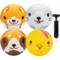 SCS Direct Gaga Pet Themed Playground Balls (8.5 inches) w Air Pump- Durable Rubber Pack for Recess Dodgeball, Kickball, Gagaball Official Play & School - Fun Summer Outdoor Toy for Kids