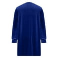 thumbnail image 5 of VEKDONE Womens Mini Dress Long Sleeve Mock Neck Velvet Dresses Casual Solid Color Business Holiday Party Dress Soft Comfy Short Dress Blue XL, 5 of 7
