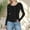 Black, variant on Women’s Polka Dot Slim Tops, Round Neck Pullover T-Shirt, Fall Long Sleeve Comfy Blouses