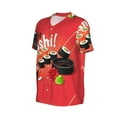 thumbnail image 6 of Fotbe Sushi Baseball Jersey Shirt for Men and Women, Casual Short Sleeves Button Down T-Shirt-XX-Large, 6 of 9
