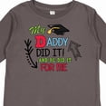 thumbnail image 4 of Inktastic My Daddy Did It and He Did it For Me with Graduation Cap Boys Long Sleeve Toddler T-Shirt, 4 of 5
