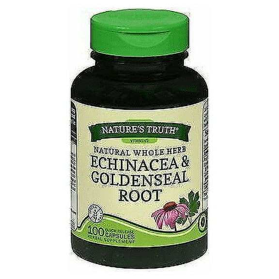 Nature's Truth Vitamins Echinacea & Goldenseal Root Non GMO, 100ct, 3-Pack