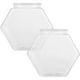 thumbnail image 1 of GOOHOCHY Frascos de plástico para dulces, recipientes para galletas, botellas hexagonales transparentes para aperitivos y dulces, 2 uds., 1 of 8