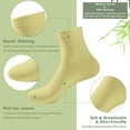 thumbnail image 4 of SERISIMPLE Women Thin Ankle Socks Bamboo Crew Lightweight Soft Breathable Socks 5 Pairs (Yellow, Medium), 4 of 6
