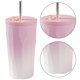 thumbnail image 1 of Taza de café helado con aislamiento al vacío de 600 ml con botella de agua con pajita para mujer y hombre, 1 of 6