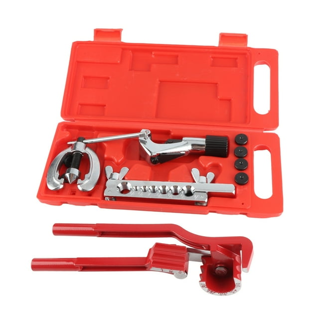 Kit de abocardado de tubos de 11 piezas, kit de reparación de tubos de combustible y freno con cortador y juego de herramientas para doblar