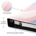 thumbnail image 3 of FORMRS 3 Ring Photo Album 4"x6" Self Adhesive Large Capacity PU Leather Cover, Abstract Blue, 3 of 8