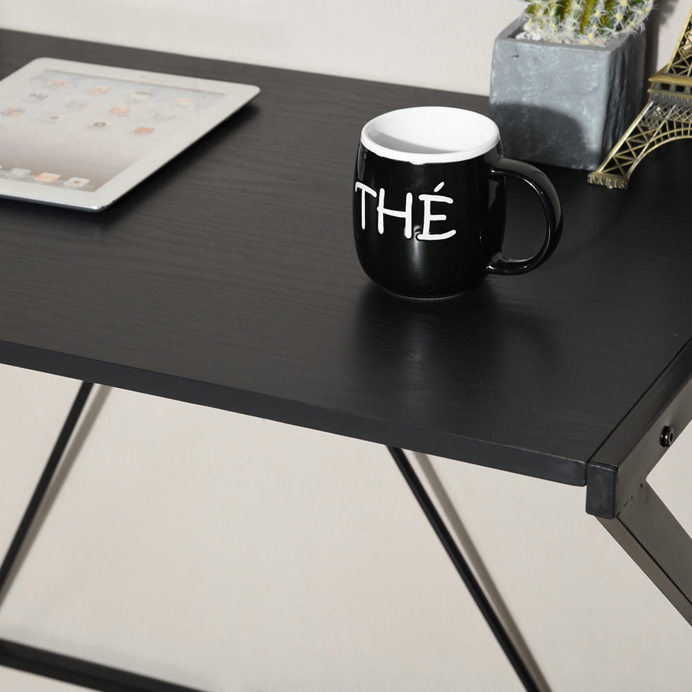 Writing Desk for Small Space, Modern Simple Style Game Table End Table, Brown/White Writing Desk for Small Space, Modern Simple Style Game Table End Table, Brown/White