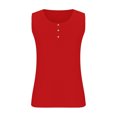 thumbnail image 6 of XWSHYW Womens Tops Plus Size Solid Color Sleeveless Tank Tops Leisure Loose Fit Strapless Crew Neck Top, 6 of 6