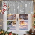 thumbnail image 5 of Christmas Snowman Valances for Windows, 42 x 18in, White Gold Snowflake Branch Bird Gray Rod Pocket Kitchen Valance Curtain Light Filtering Window Treatments for Living Room Bedroom, 1 Panel, 5 of 7