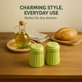 thumbnail image 4 of Omniware Simsbury Salt & Pepper Set - Classic Citron Stoneware Shakers with 6oz Capacity - Dishwasher Safe, Lead-Free Glaze, Distinctive "S" & "P" Cap - Farmhouse-Style Kitchenware, 4 of 8