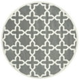 thumbnail image 2 of SAFAVIEH Chatham Giovanni Geometric Wool Area Rug, Dark Gray/Ivory, 4' x 4' Round, 2 of 10