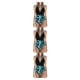 thumbnail image 5 of Traje de baño Eigraketly para mujer escote en V profundo Negro Flor verde M 3Conjunto, 5 of 6