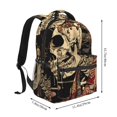 thumbnail image 2 of Balery Gothic Eastern Floral Skull Mochila Escolar Impresa, Mochila Ligera para Viajes Casual, Mochila Duradera y Cómoda Multifuncional, Mochila para Laptop-One Size, 2 of 5