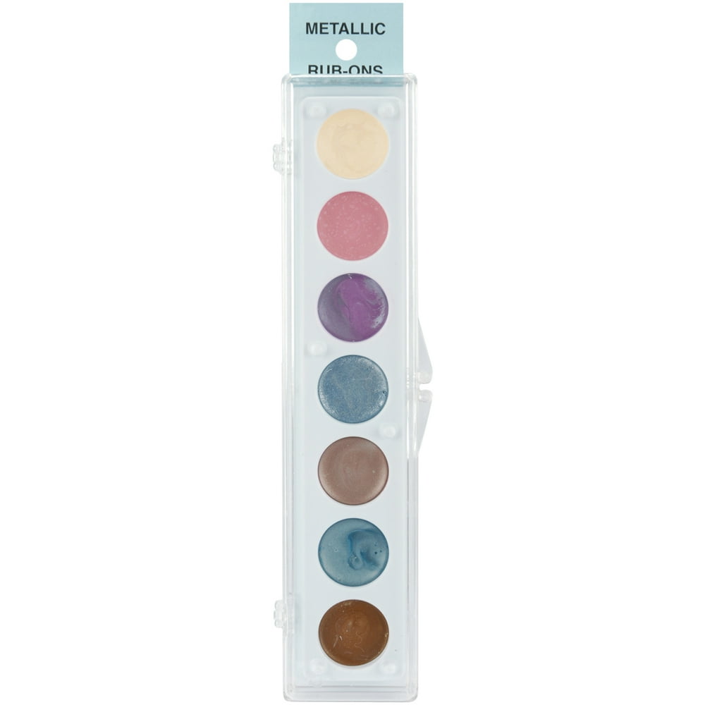 Metallic RubOn Paint Palette 7 ColorsKit 3